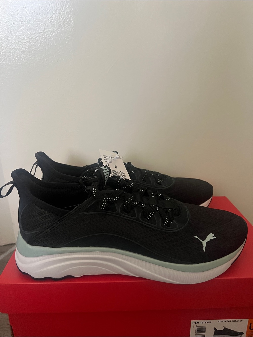 Puma Women's Sophia EVO Sneakers Active Casual Shoes Size 8 Black New With Box
